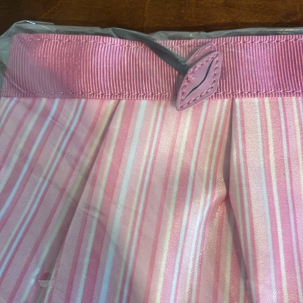 Avon 2006 Pink Striped Zippered Make Up Travel Bag Brand New